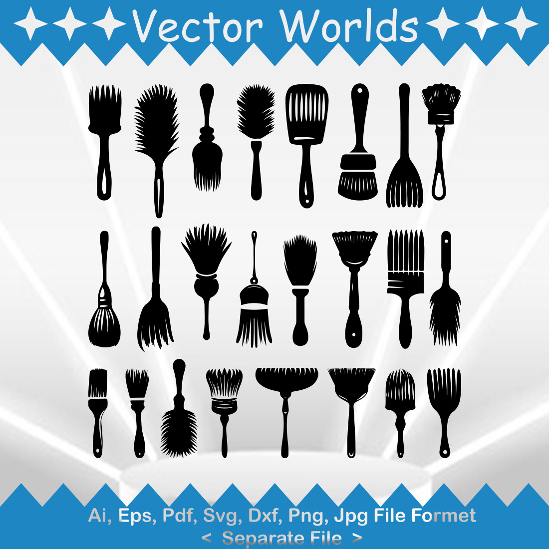 Basting Brush SVG Vector Design preview image.