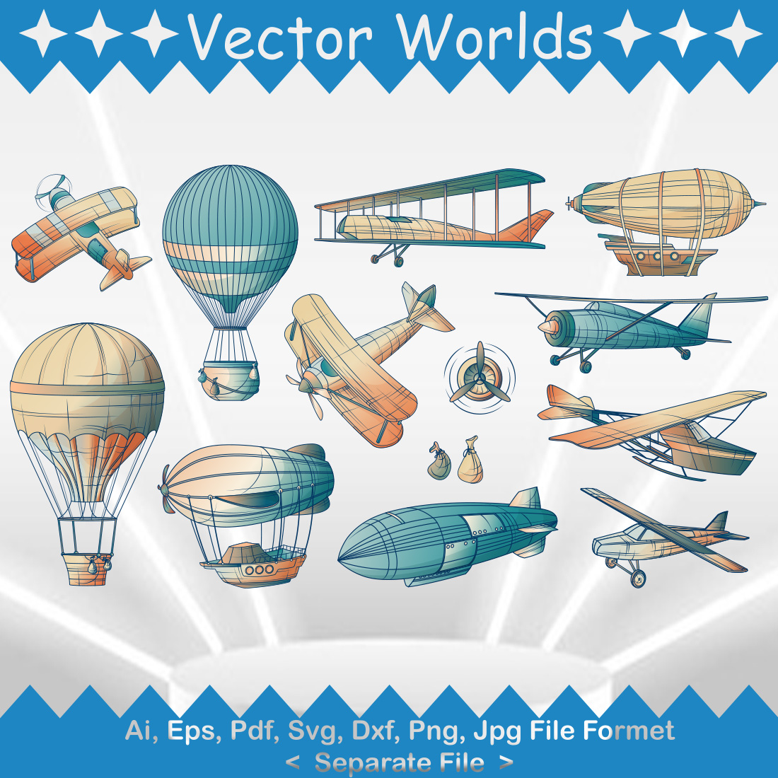 Air Vehicles SVG Vector Design preview image.