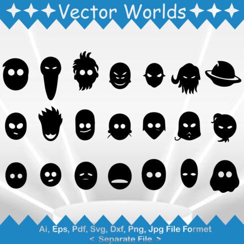 Face Gesture SVG Vector Design cover image.