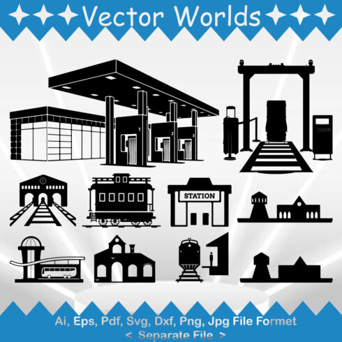 Station SVG Vector Design cover image.