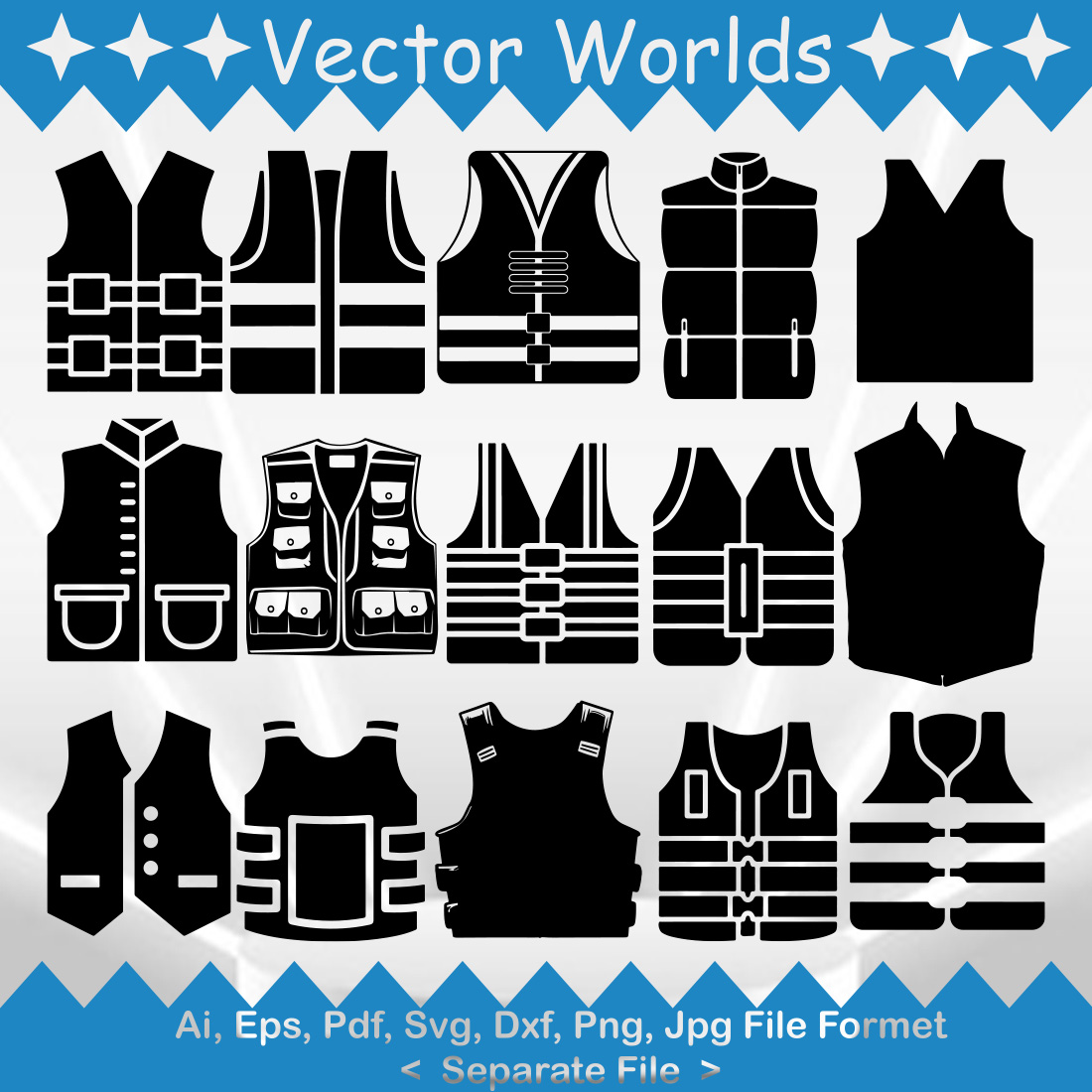 Vest SVG Vector Design preview image.