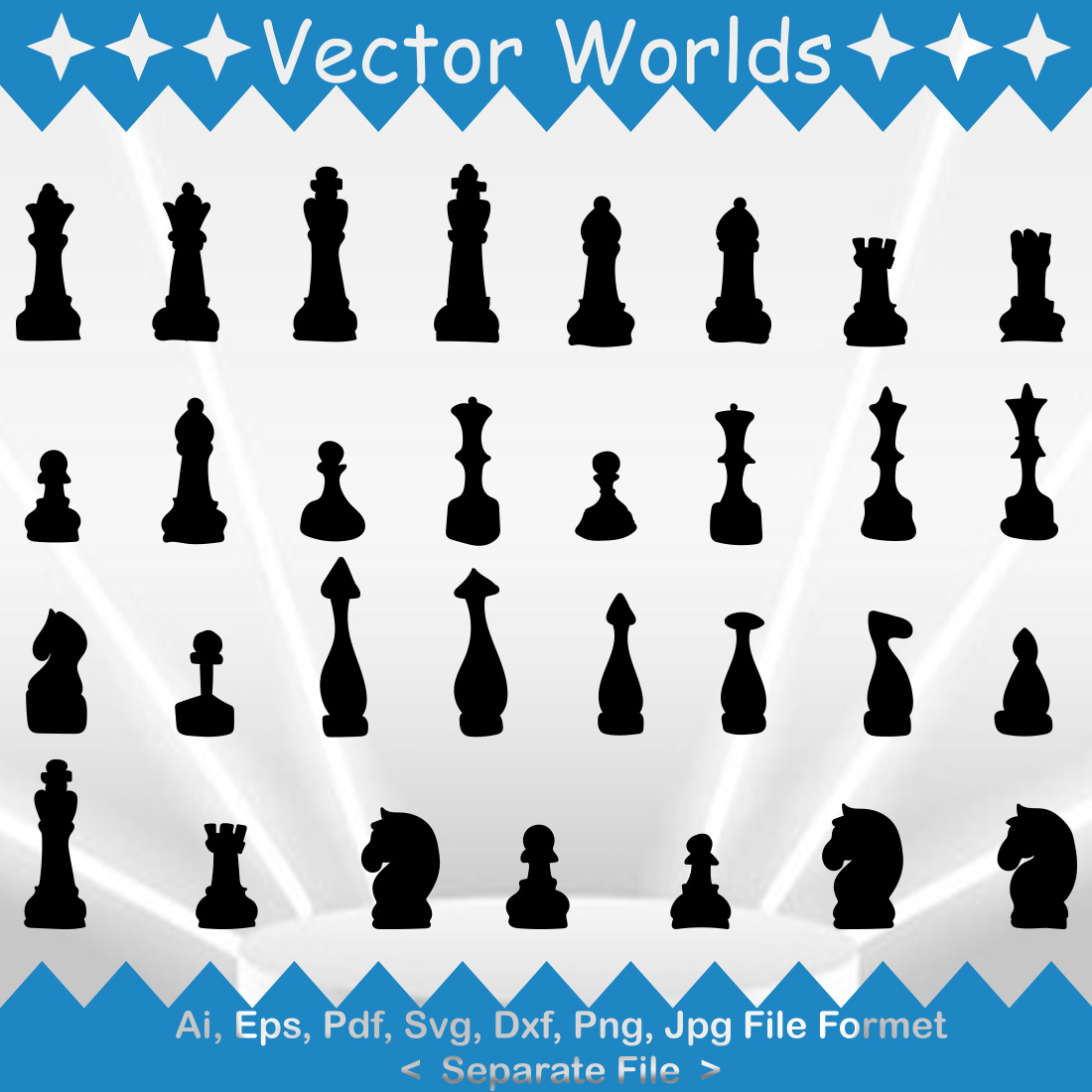 Chessboard SVG Vector Design preview image.