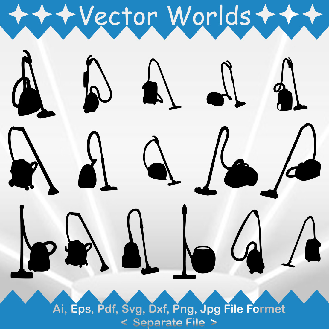 Vacuum SVG Vector Design cover image.