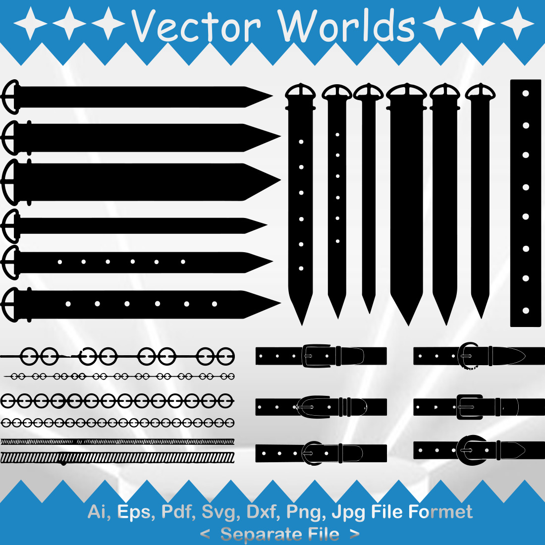 Belt SVG Vector Design preview image.