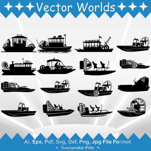 Airboat SVG Vector Design cover image.
