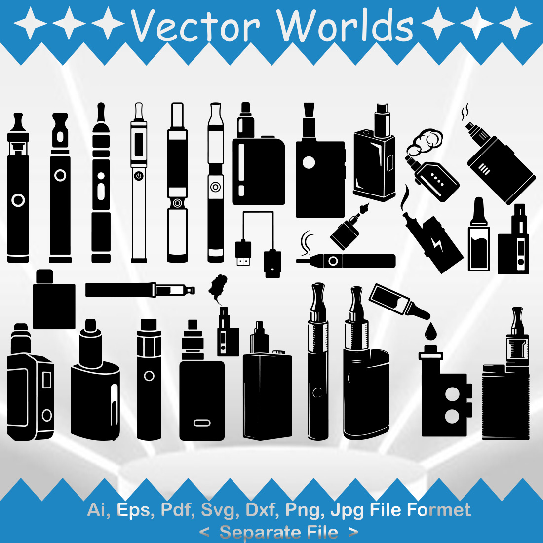 Vape SVG Vector Design preview image.