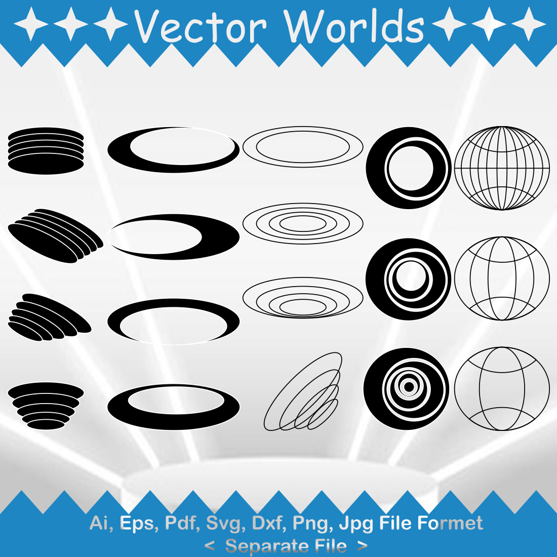 Circle Art SVG Vector Design preview image.