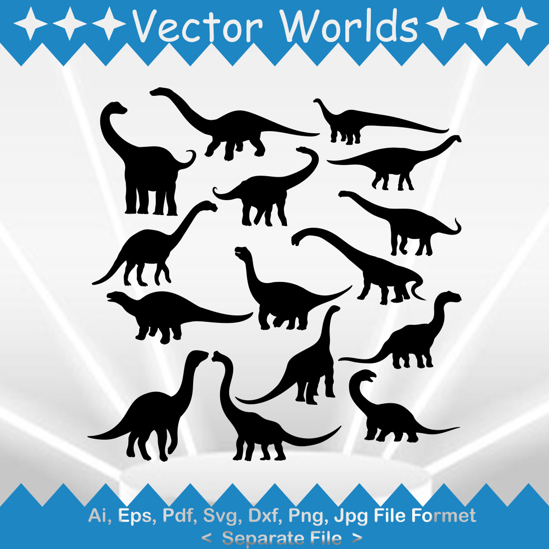 Loch Ness Monster SVG Vector Design preview image.