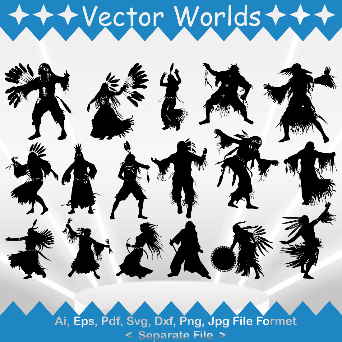 Native Dances SVG Vector Design preview image.