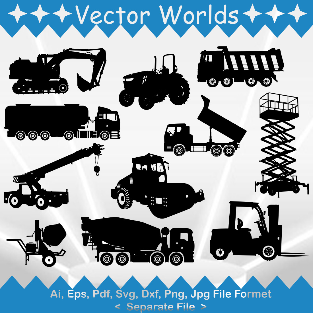 Construction Work SVG Vector Design preview image.