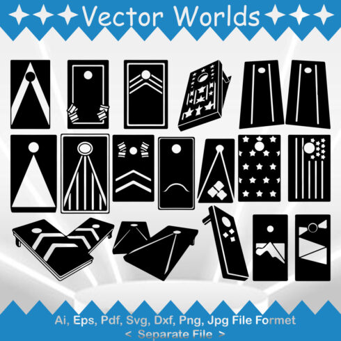 Cornhole Boards SVG Vector Design cover image.