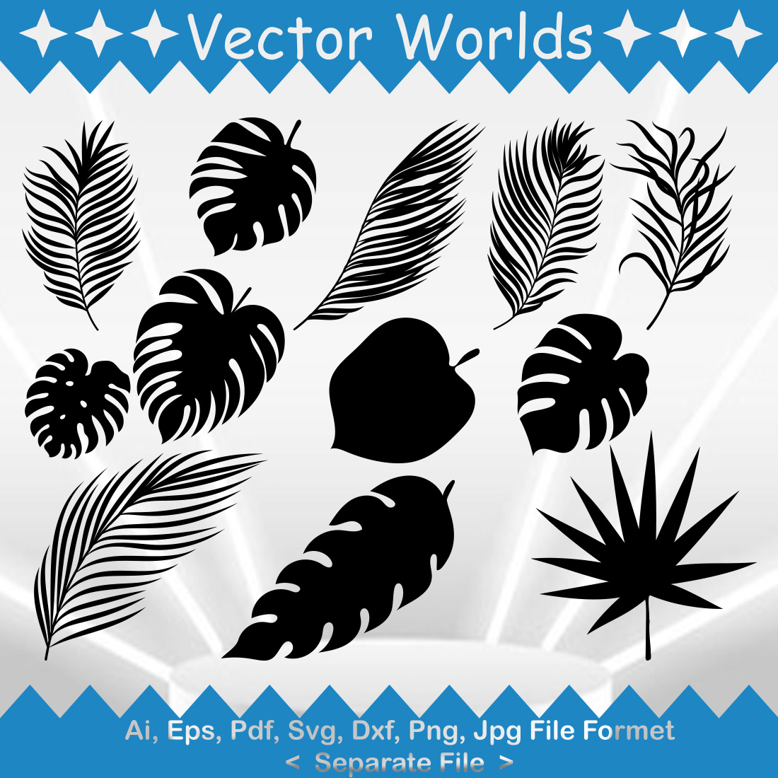 Palm Branch SVG Vector Design preview image.