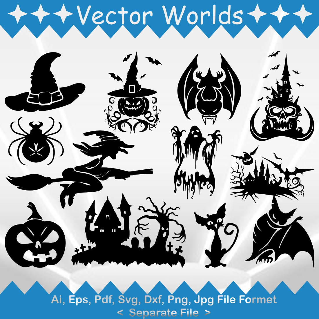 Spooky Tattoos SVG Vector Design preview image.