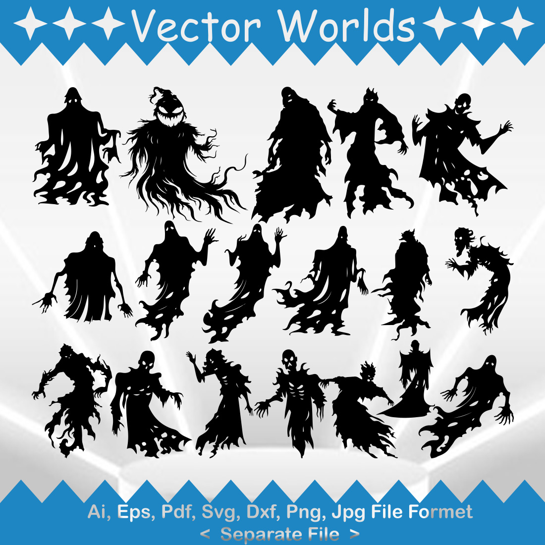 Creepy Black SVG Vector Design cover image.