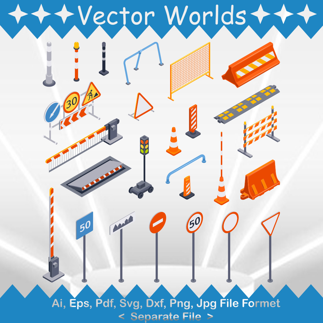 Barricade SVG Vector Design preview image.