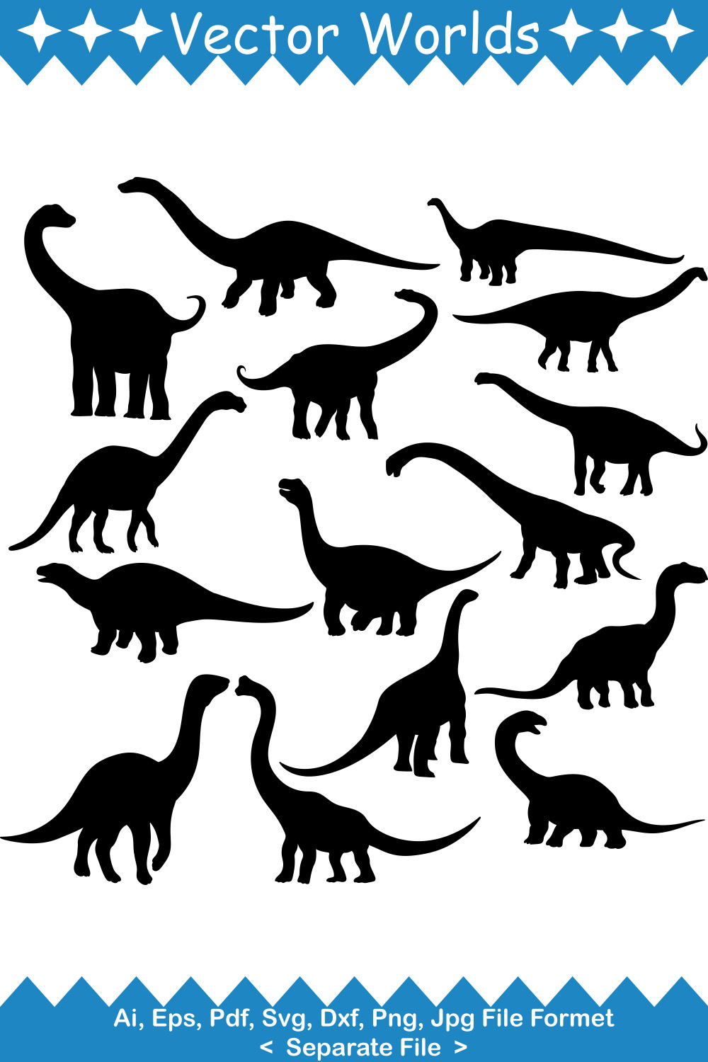 Loch Ness Monster SVG Vector Design pinterest preview image.