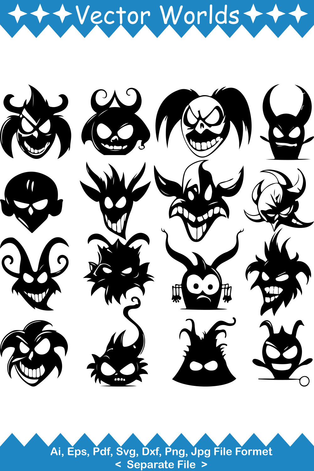 Sinister SVG Vector Design pinterest preview image.