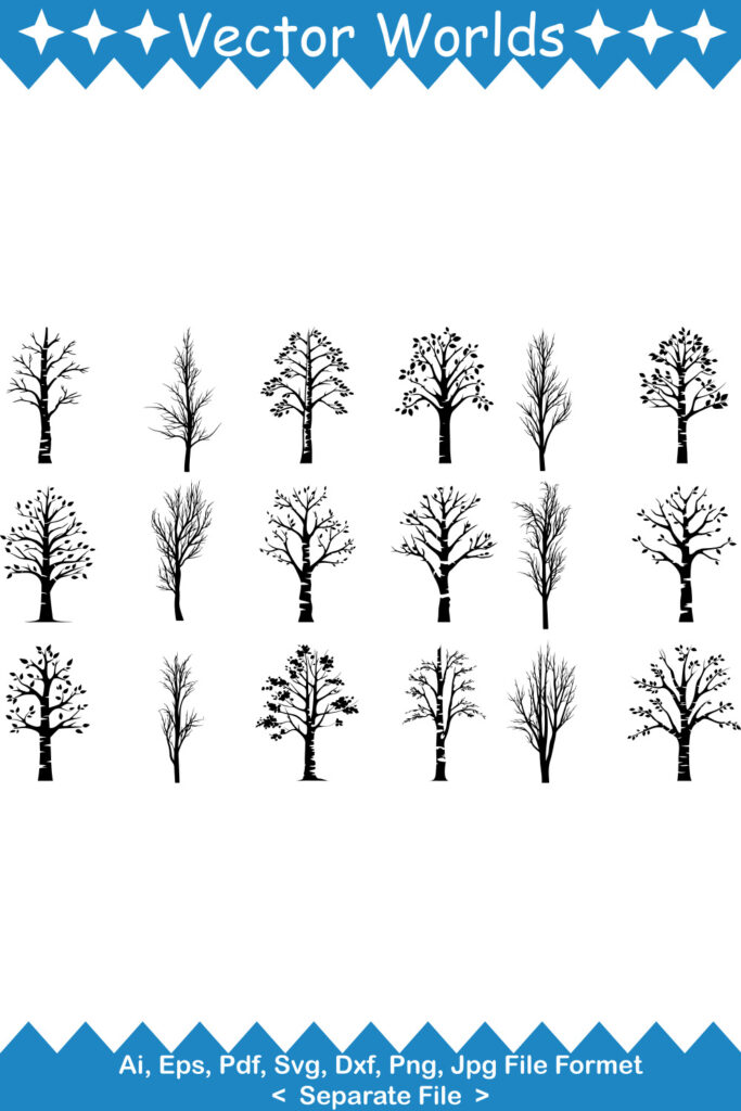 Birch Trees SVG Vector Design - MasterBundles