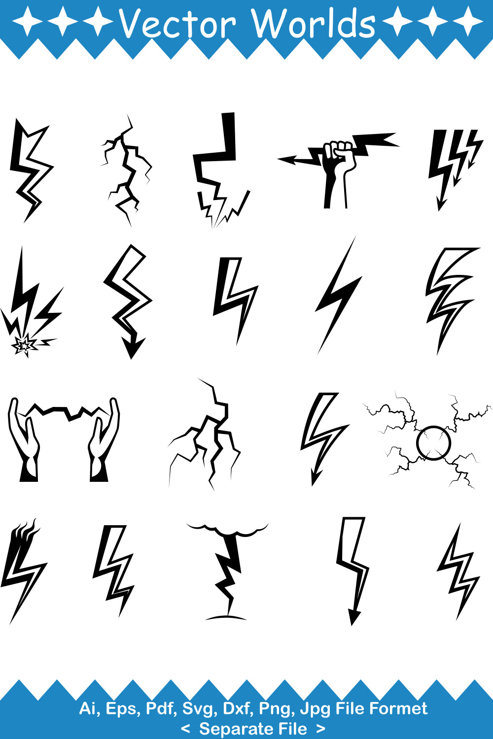 Lighting Stick SVG Vector Design pinterest preview image.