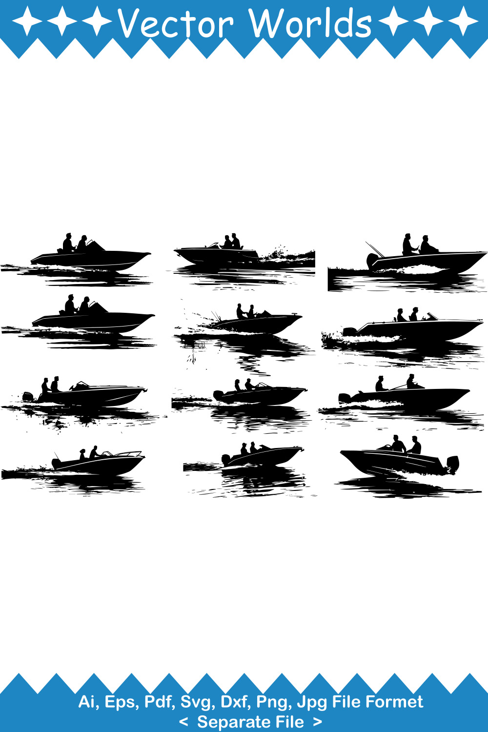 Bass Boat SVG Vector Design pinterest preview image.