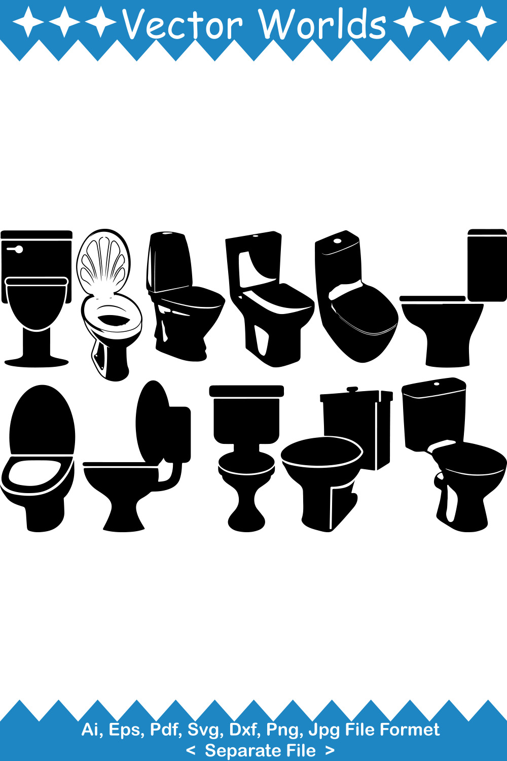 Commode SVG Vector Design pinterest preview image.