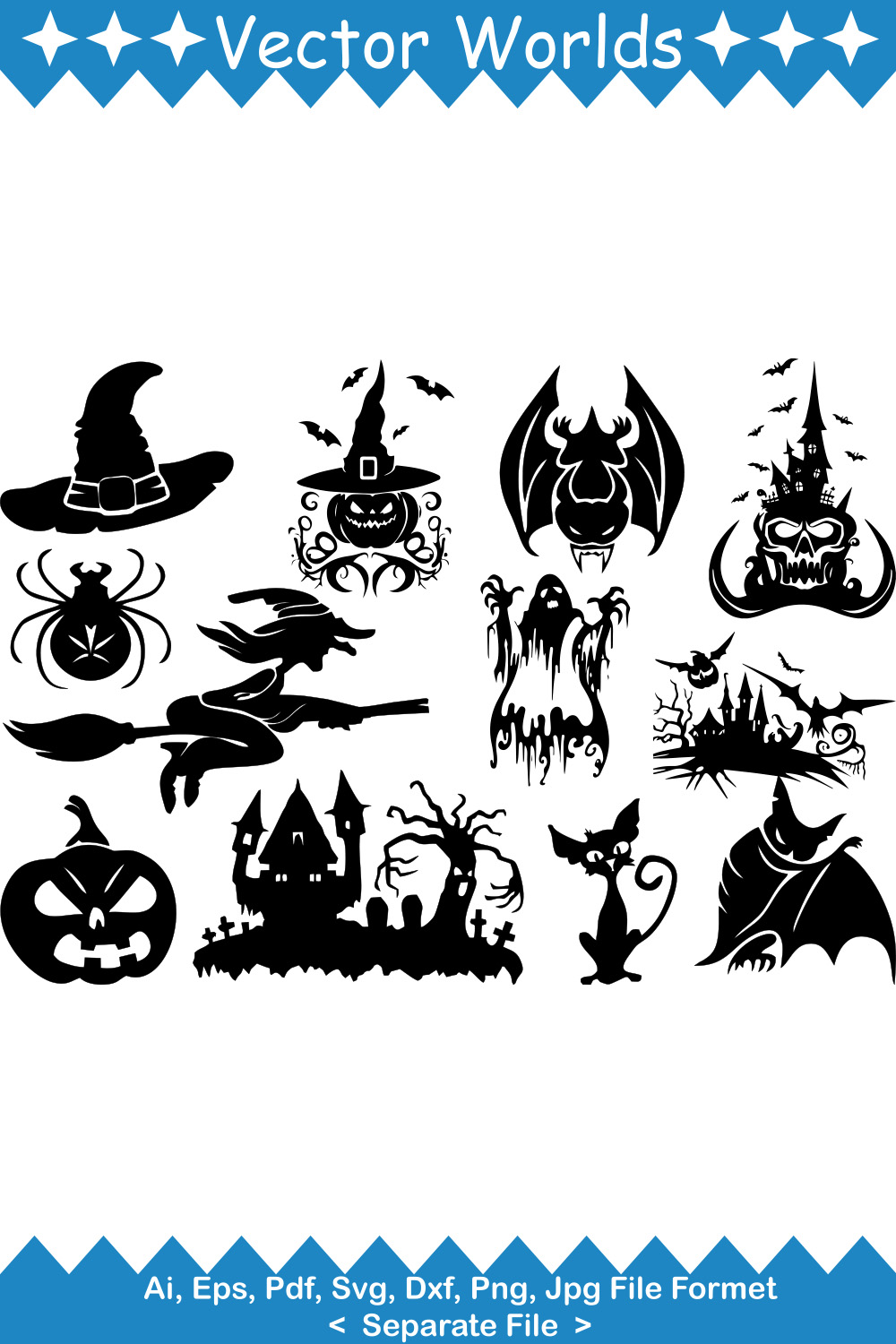 Spooky Tattoos SVG Vector Design pinterest preview image.