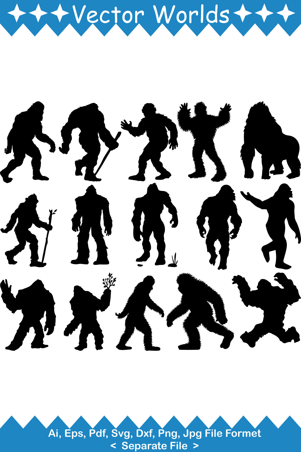 Skunk Ape SVG Vector Design pinterest preview image.