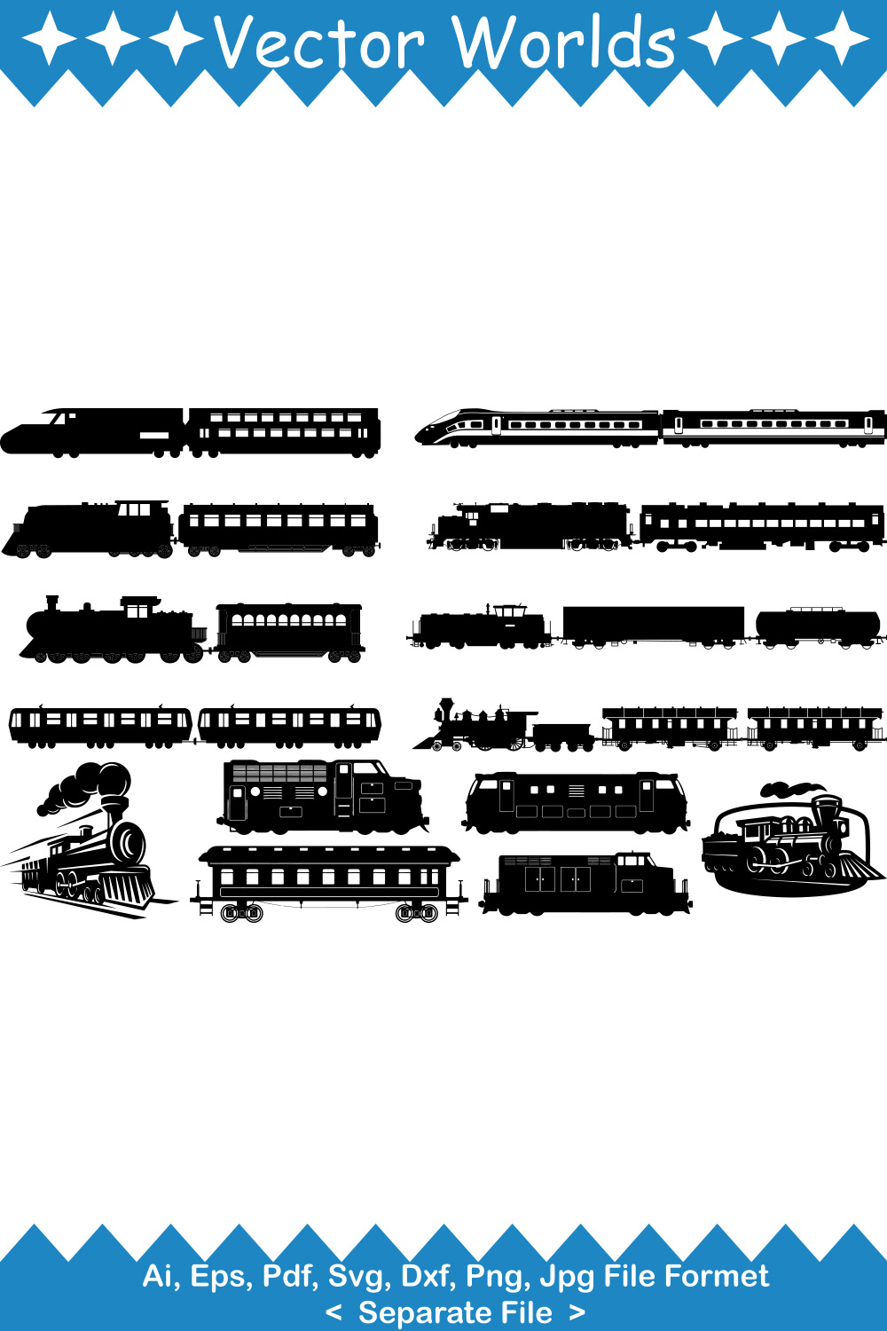 Train Compartment SVG Vector Design pinterest preview image.