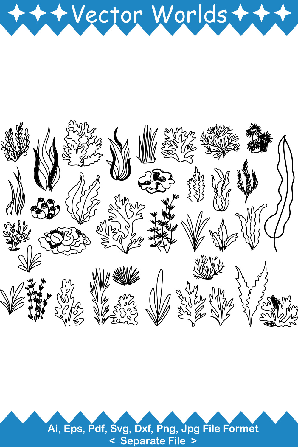 Growing Plants SVG Vector Design pinterest preview image.