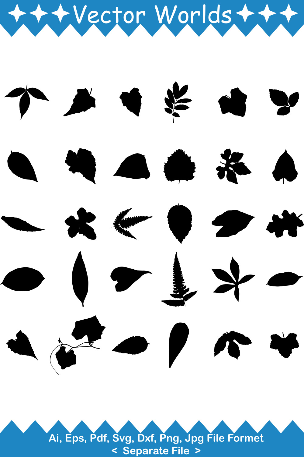 Leaves Falling SVG Vector Design pinterest preview image.