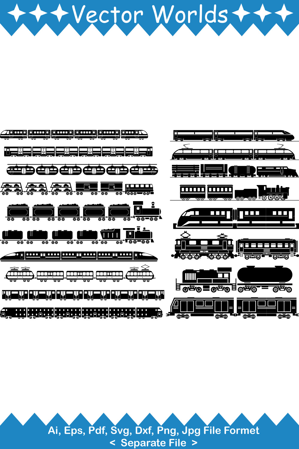 Train Compartment SVG Vector Design pinterest preview image.