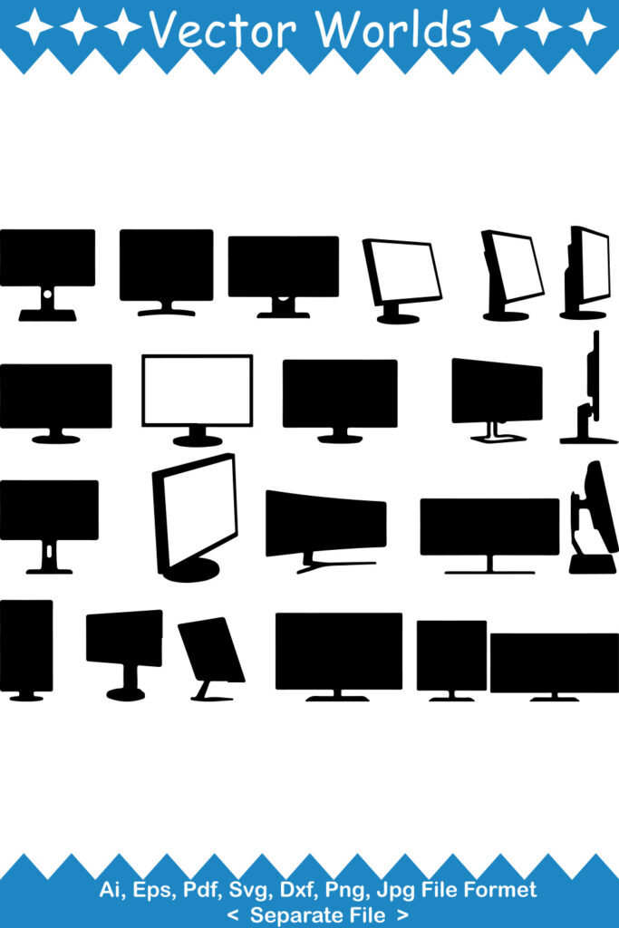 Monitor Svg Blue Monitors SVG Vector Design - MasterBundles