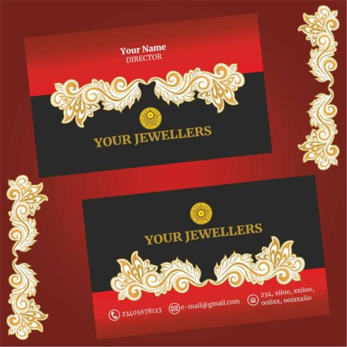 Business card template for jewelry manufacturers cover image.