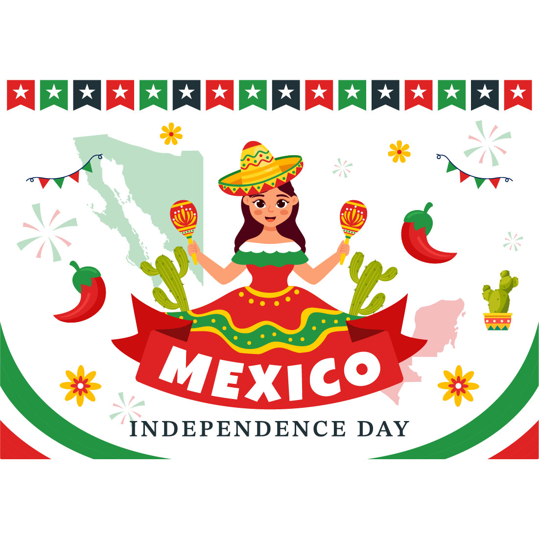 12 Mexico Independence Day Illustration cover image.