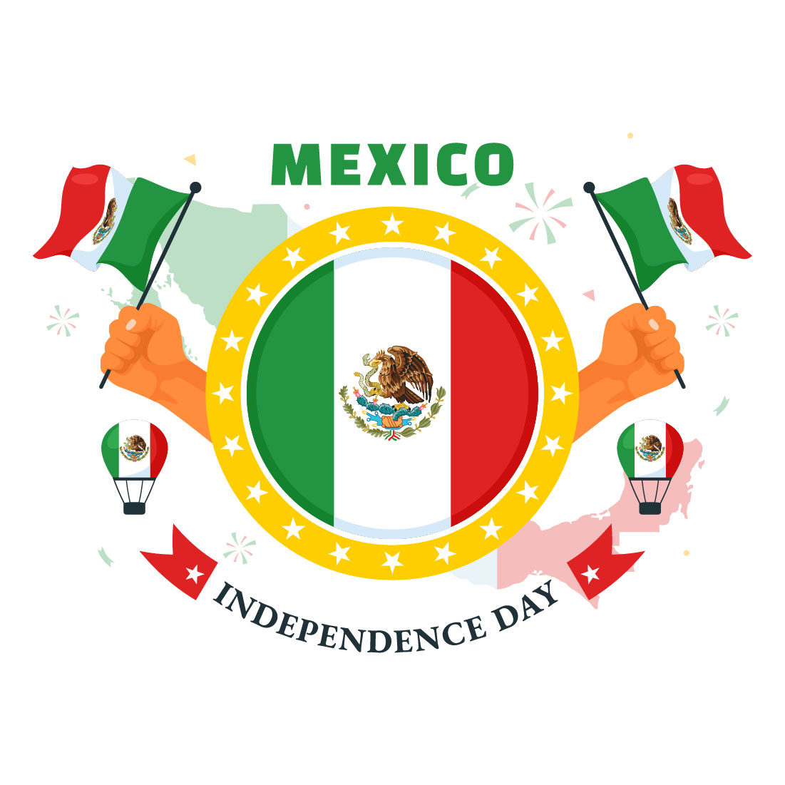 12 Mexico Independence Day Illustration preview image.