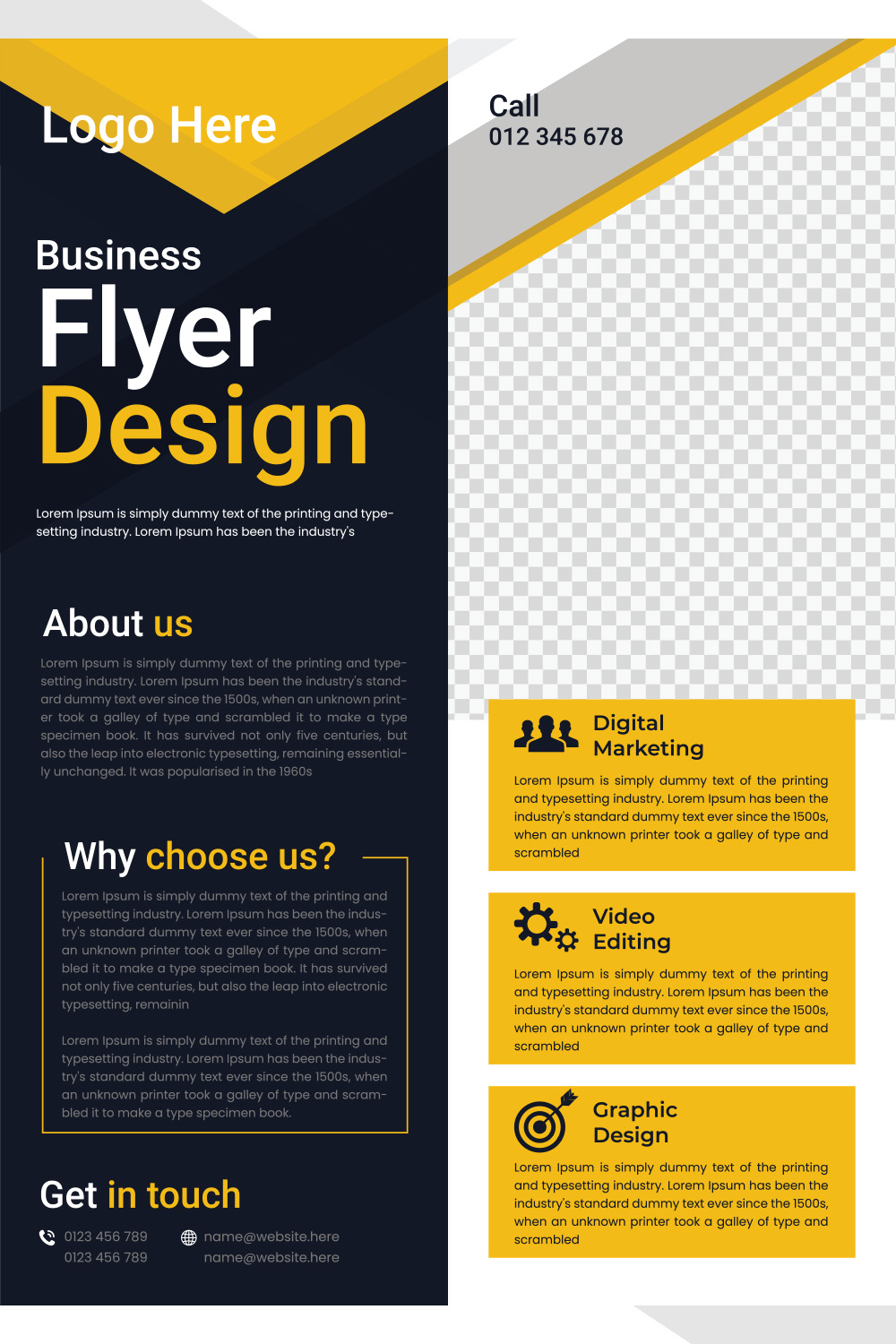 Modern Flyer Design pinterest preview image.