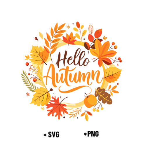 Hello Autumn Festive Warm Vibrant Colors Design cover image.