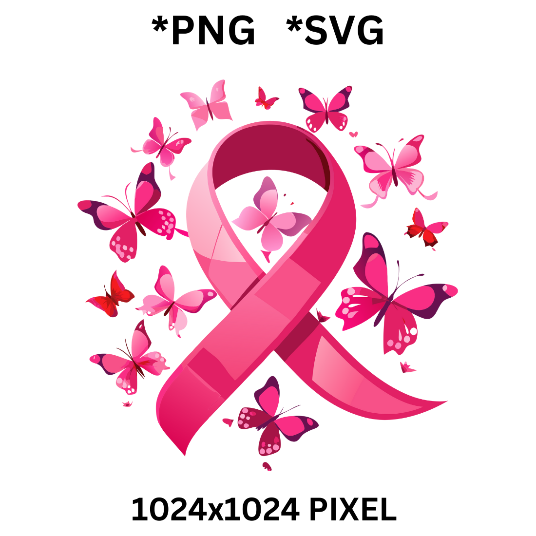 Watercolor Breast Cancer Awareness clipart preview image.