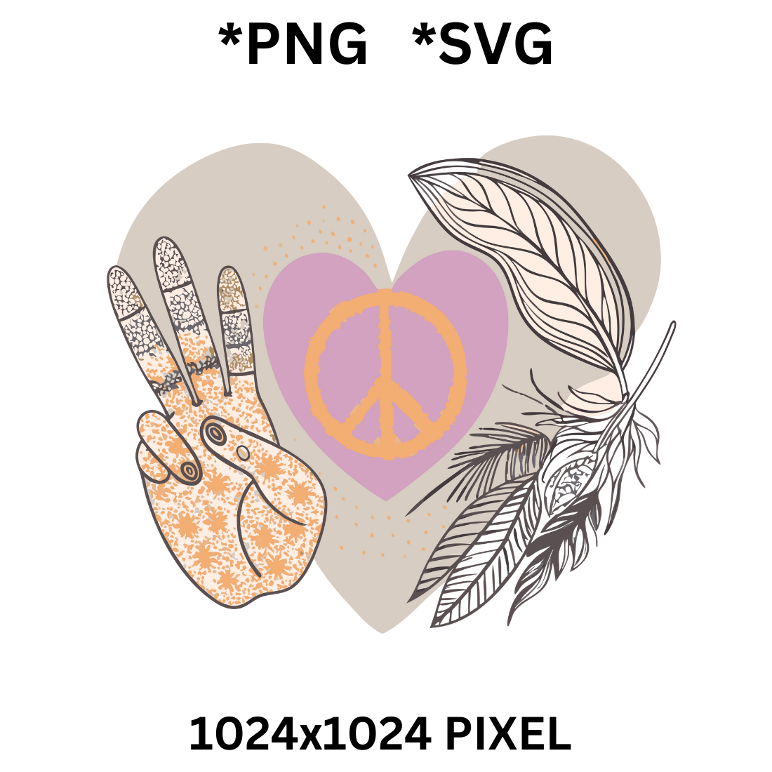 Color Blobs Tribal Peace Love Native Pride clipart preview image.