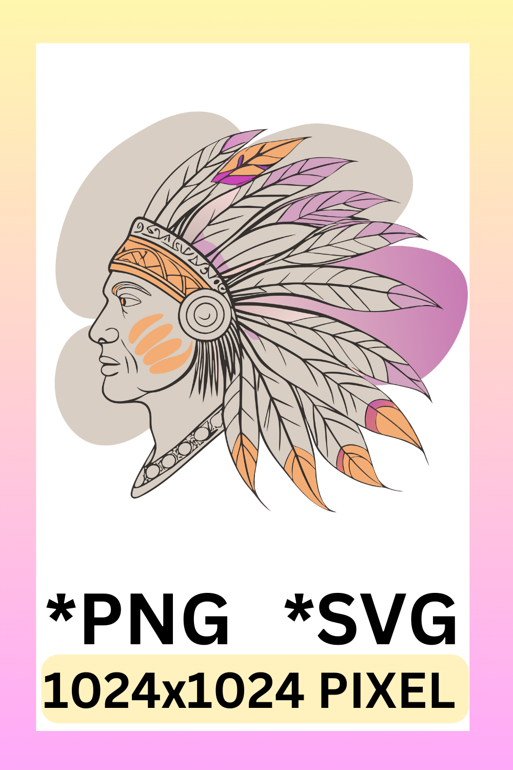 Color Blobs Headdress clipart pinterest preview image.