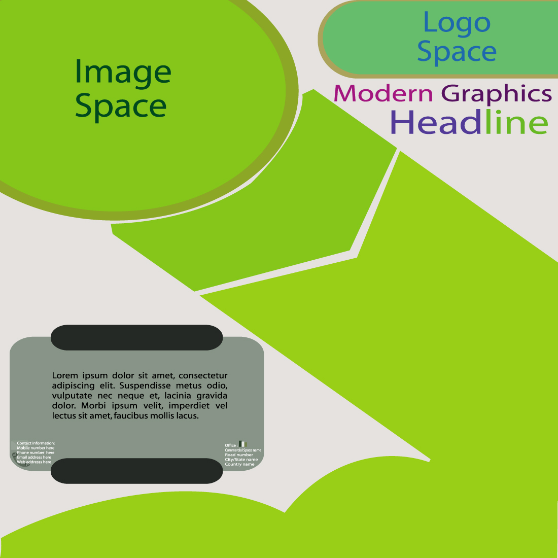 Modern graphics bundle design preview image.