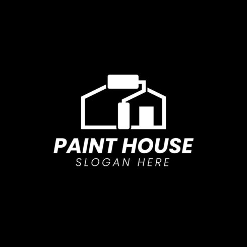 Simple House painting elegant vector logo design cover image.