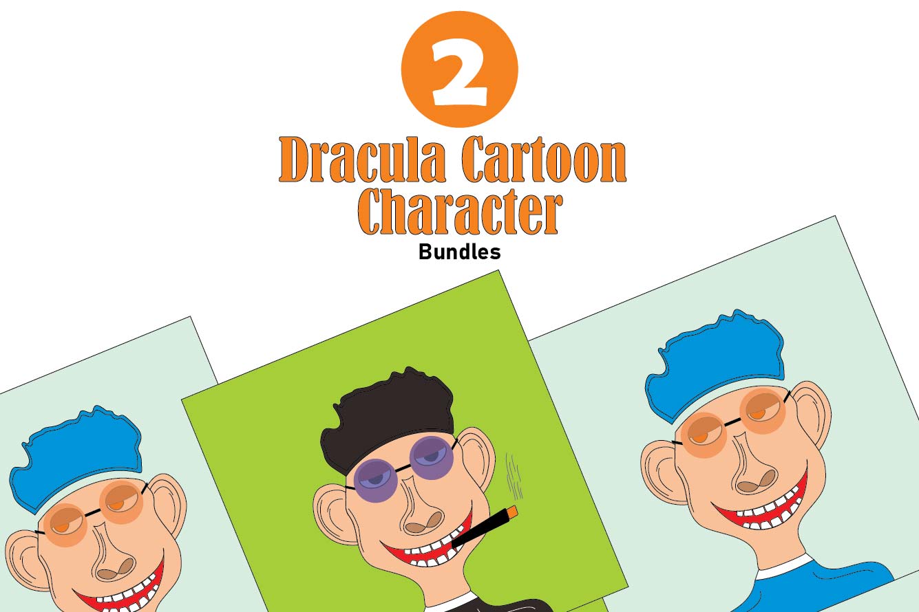 Dracula Cartoon Character pinterest preview image.