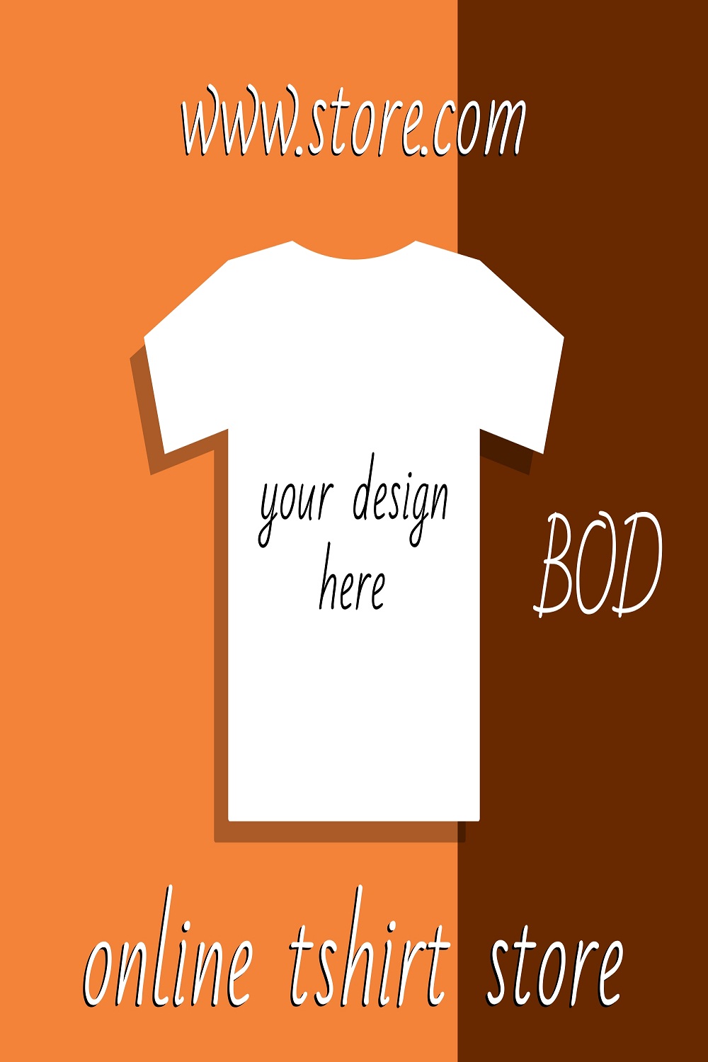 t shirt mock-up for pod store free pinterest preview image.