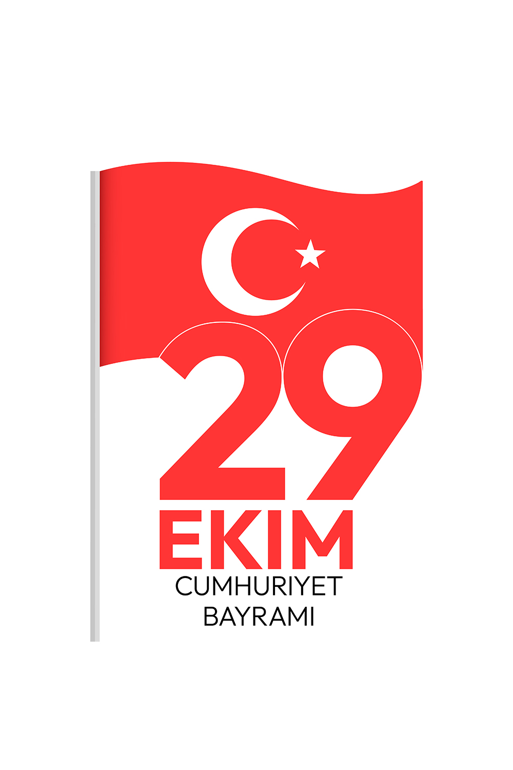 29 Ekim Turkish Republic Day Design pinterest preview image.