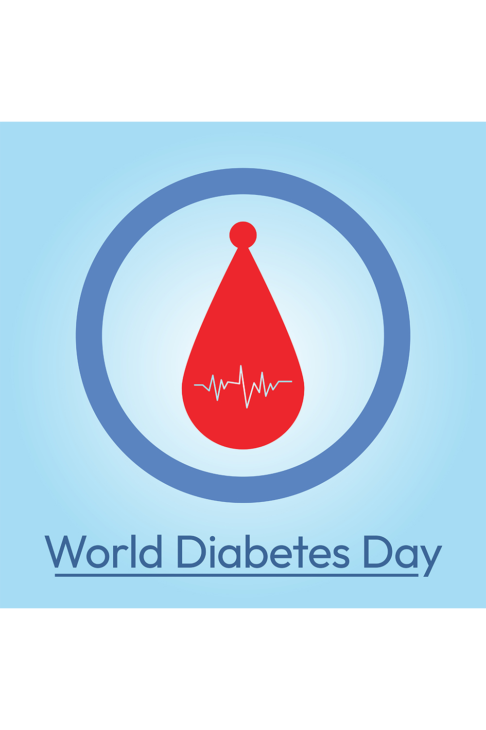 World Diabetes Day 3 Templates Design pinterest preview image.