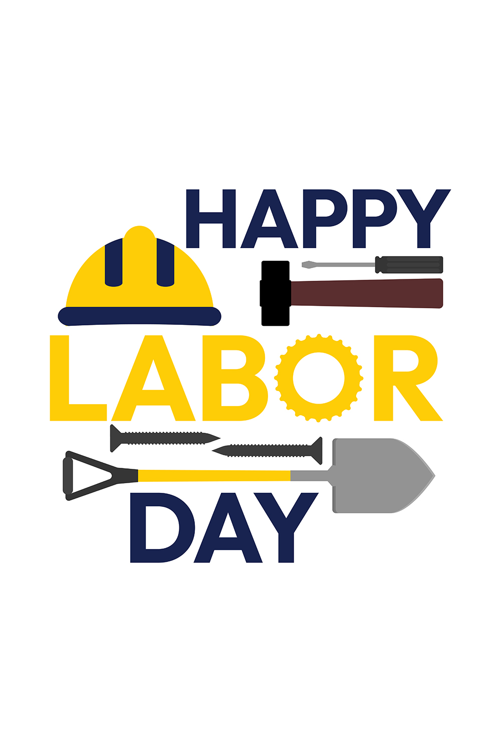 Labor day design templates pinterest preview image.