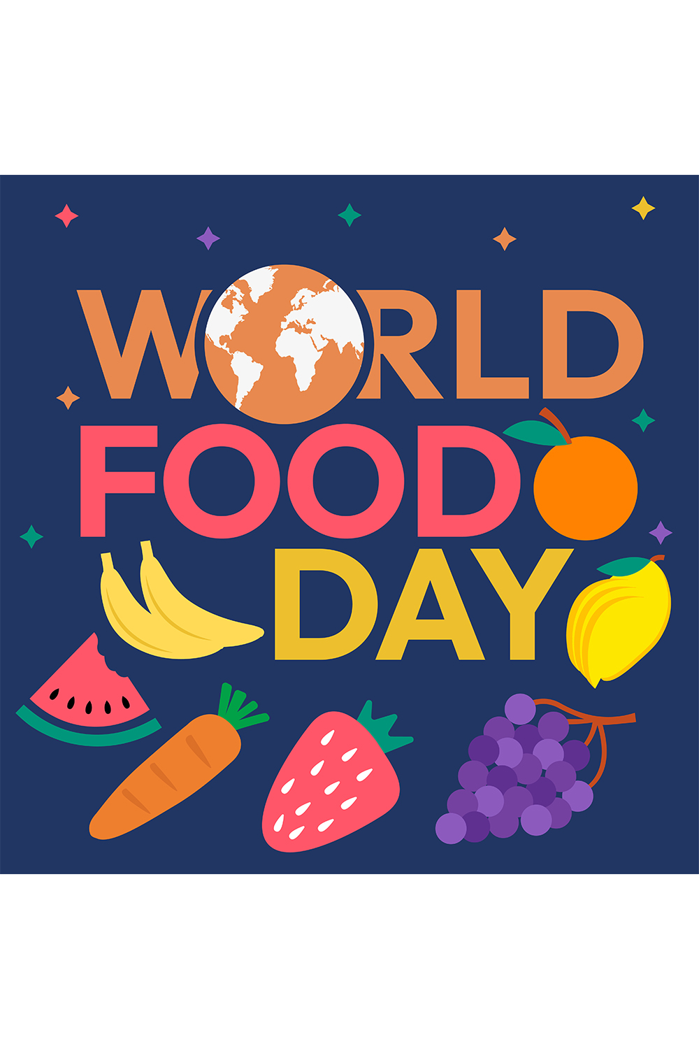 World Food Day design 3 templates pinterest preview image.