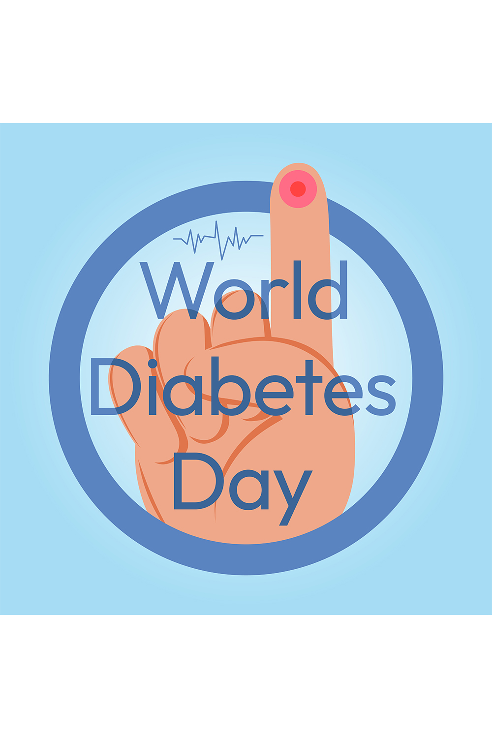 World Diabetes Day 2 Templates Design pinterest preview image.