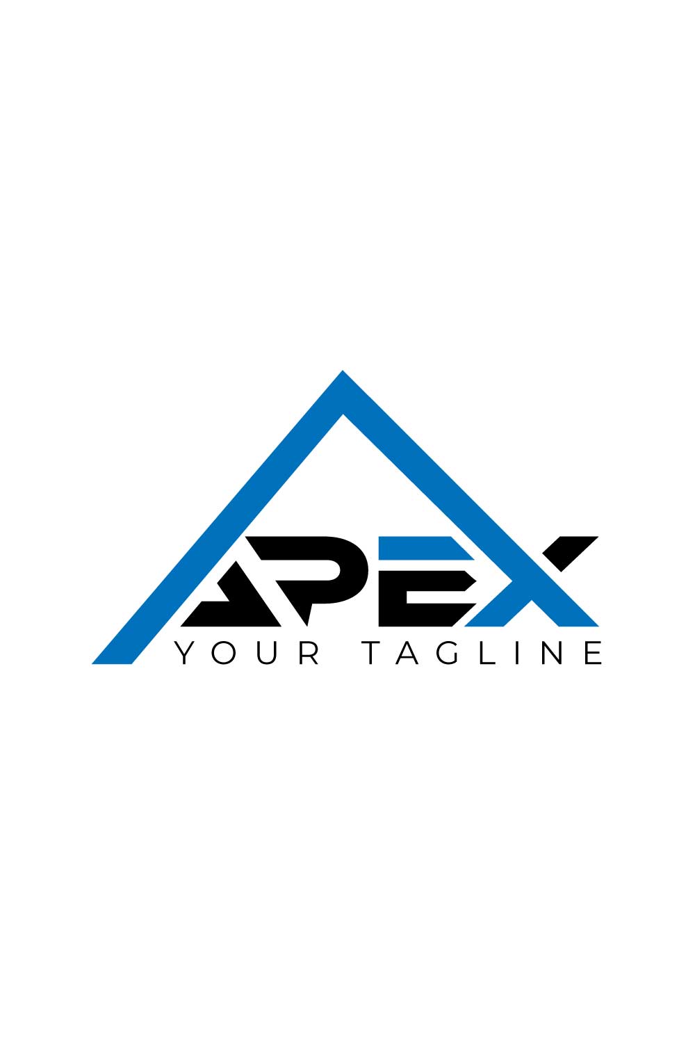 Apex triangle creative mountain shape logo pinterest preview image.